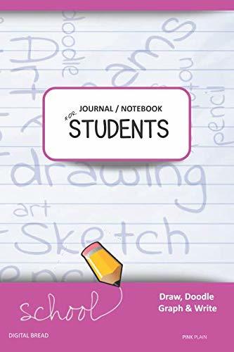 JOURNAL NOTEBOOK FOR STUDENTS Draw, Doodle, Graph & Write: Composition Notebook for Students & Homeschoolers, School Supplies for Journaling and Writing Notes PINK PLAIN