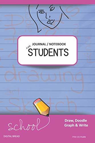 JOURNAL NOTEBOOK FOR STUDENTS Draw, Doodle, Graph & Write: Focus Composition Notebook for Students & Homeschoolers, School Supplies for Journaling and Writing Notes PINK DO PLAIN