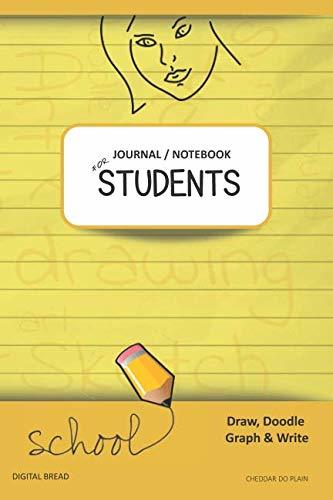 JOURNAL NOTEBOOK FOR STUDENTS Draw, Doodle, Graph & Write: Focus Composition Notebook for Students & Homeschoolers, School Supplies for Journaling and Writing Notes CHEDDAR DO PLAIN