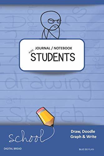 JOURNAL NOTEBOOK FOR STUDENTS Draw, Doodle, Graph & Write: Thinker Composition Notebook for Students & Homeschoolers, School Supplies for Journaling and Writing Notes BLUE DOPLAIN